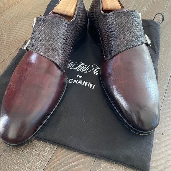Amazing double Monk Magnanni dress shoes. Color is beautiful! - Picture 12 of 14